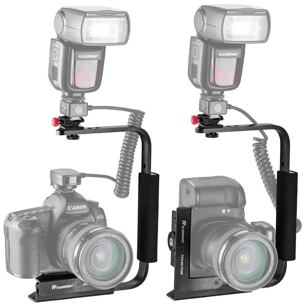 Flashpoint Rotating Camera Flip-Flash Bracket with Integrated Anti Twist Plate