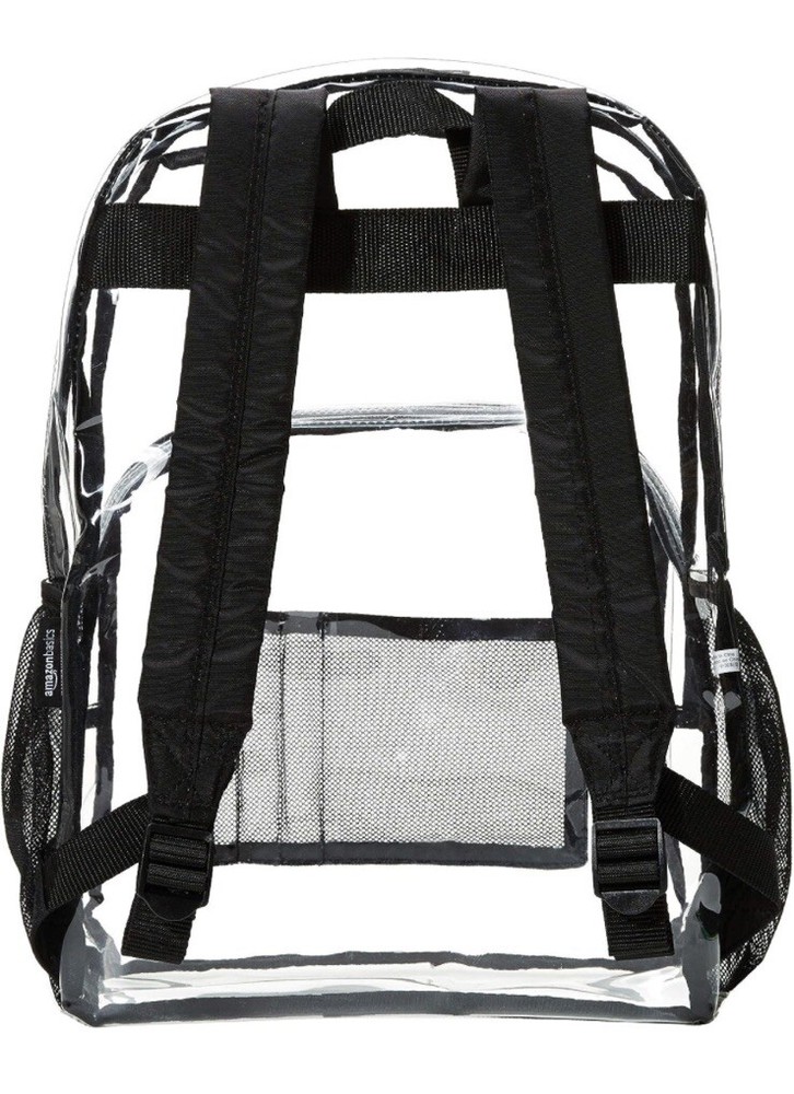 Clear 3 Compartment Double Strap Backpack