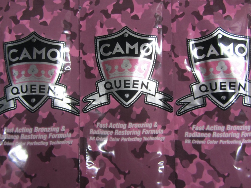 5 PACKETS DEVOTED CREATIONS CAMO QUEEN FAST ACTING BRONZING TANNING LOTION