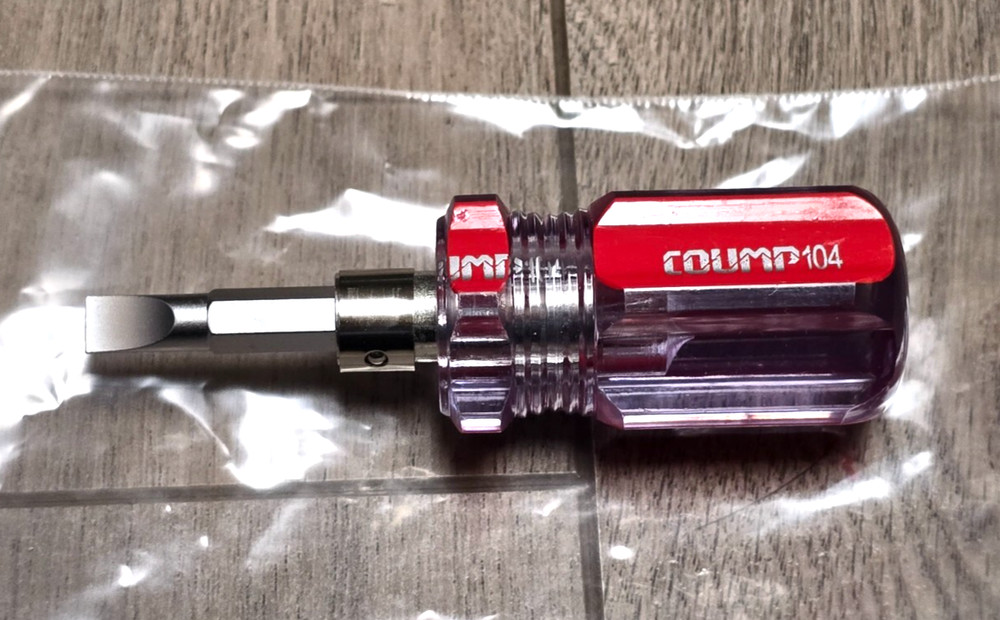 2 in 1 Quick Change Stubby Screwdriver, Flat & Phillips 3" overall Length