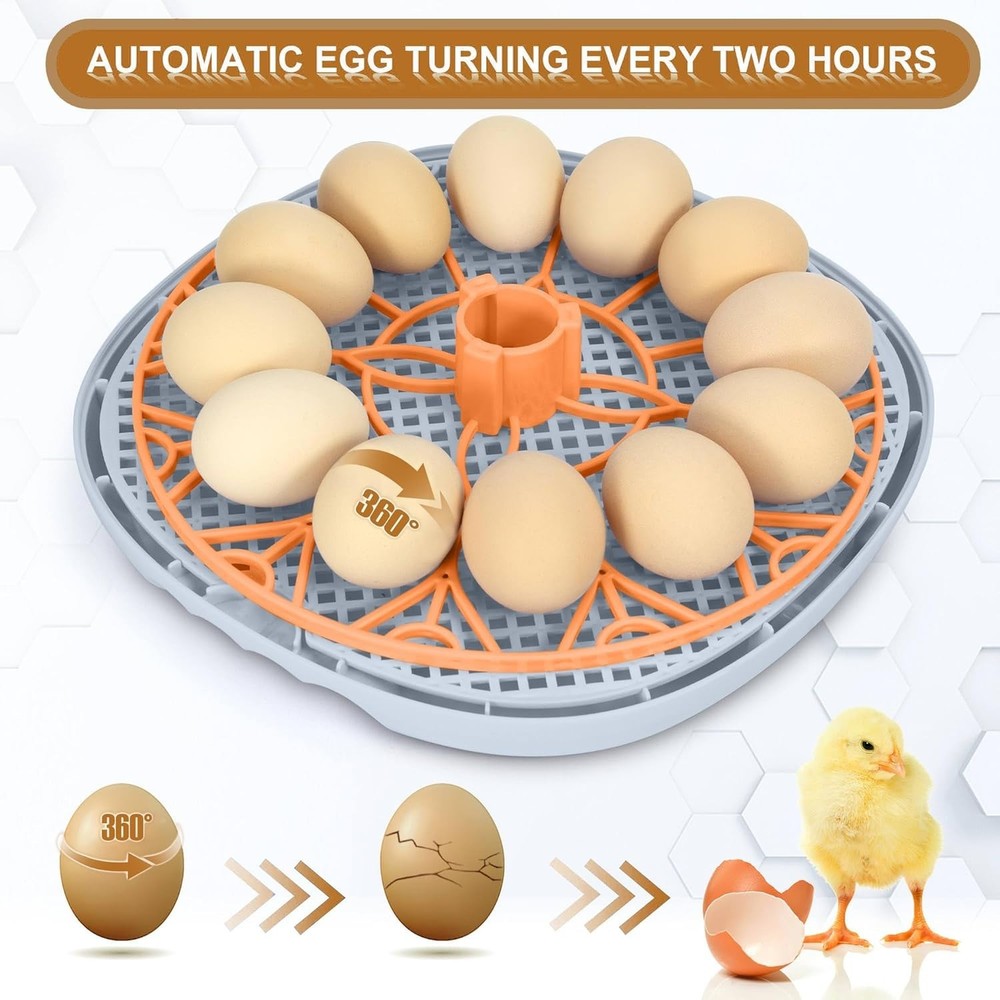 Smart Chicken Egg Incubator with Automatic Turner