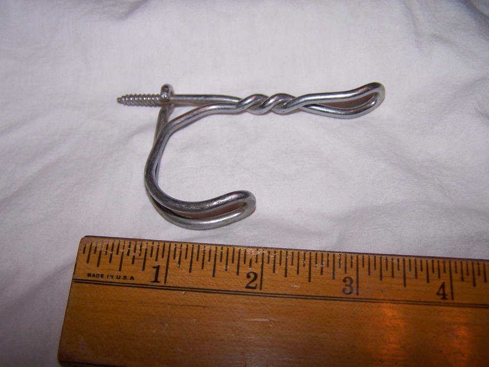 Vintage Coat Hat HOOK Heavy Duty TWISTED Wire -