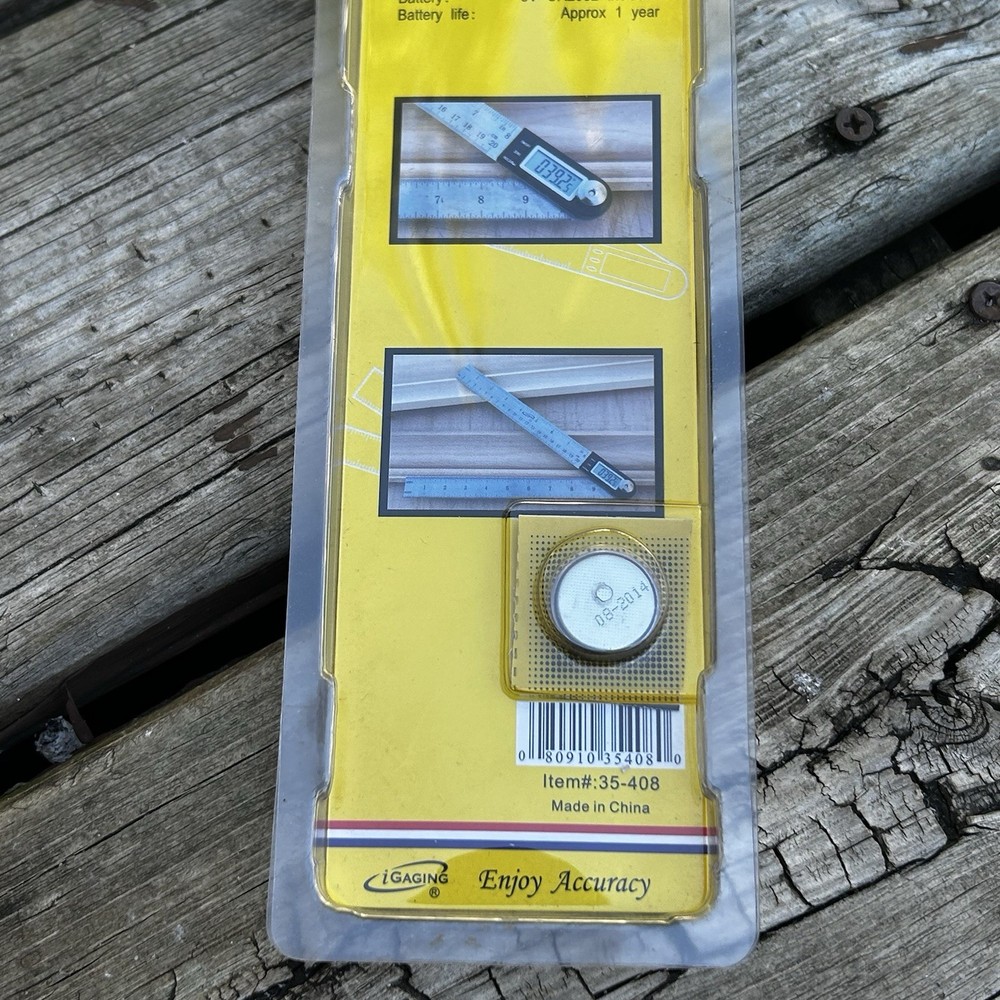 iGaging 8" 2-in-1 Digital Protractor & Angle Rule - New