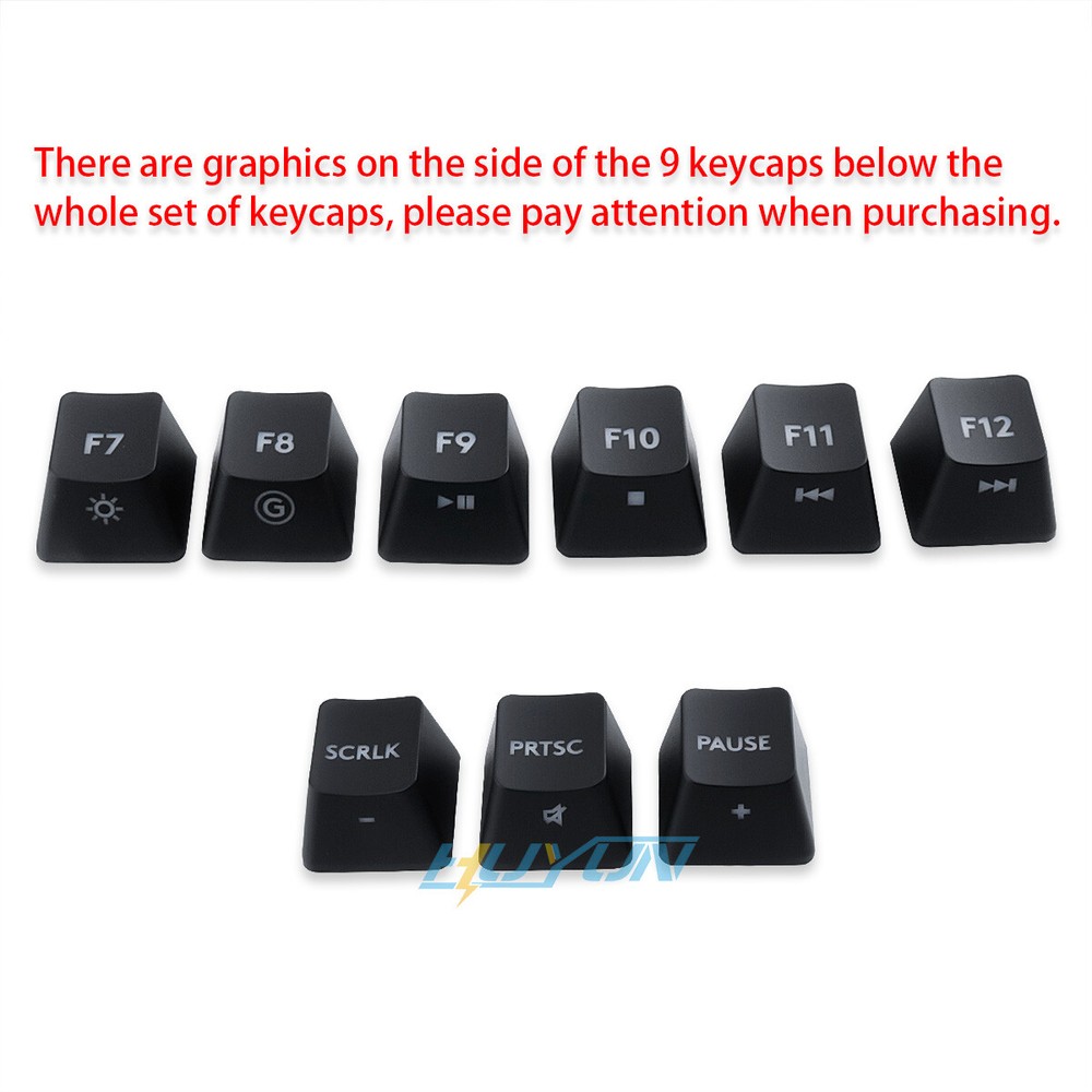 full set Keycaps Replacement for Logitech EU version G413 Mechanical Keyboard