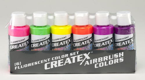 Fluorescent Createx Airbrush Colors Set