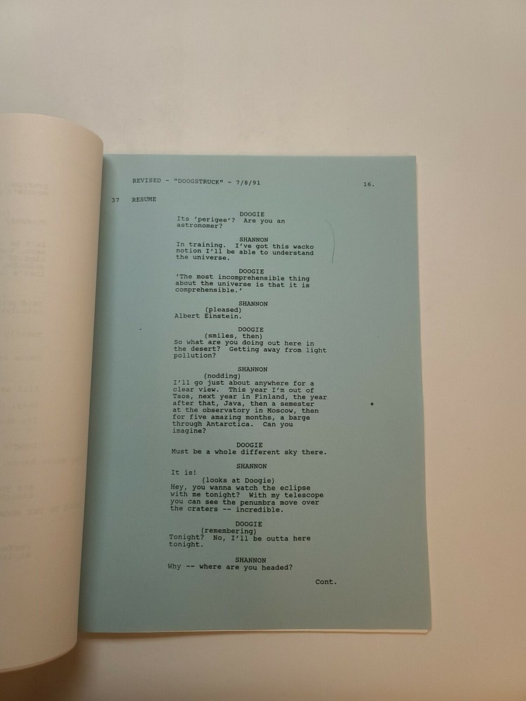 DOOGIE HOWSER, M.D. / Ellen Herman 1991 Script, Neil Patrick Harris "Doogstruck"