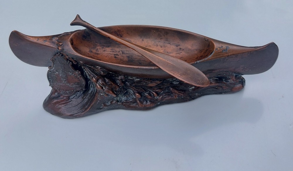 Bronze Canoe Shaped Sculpture