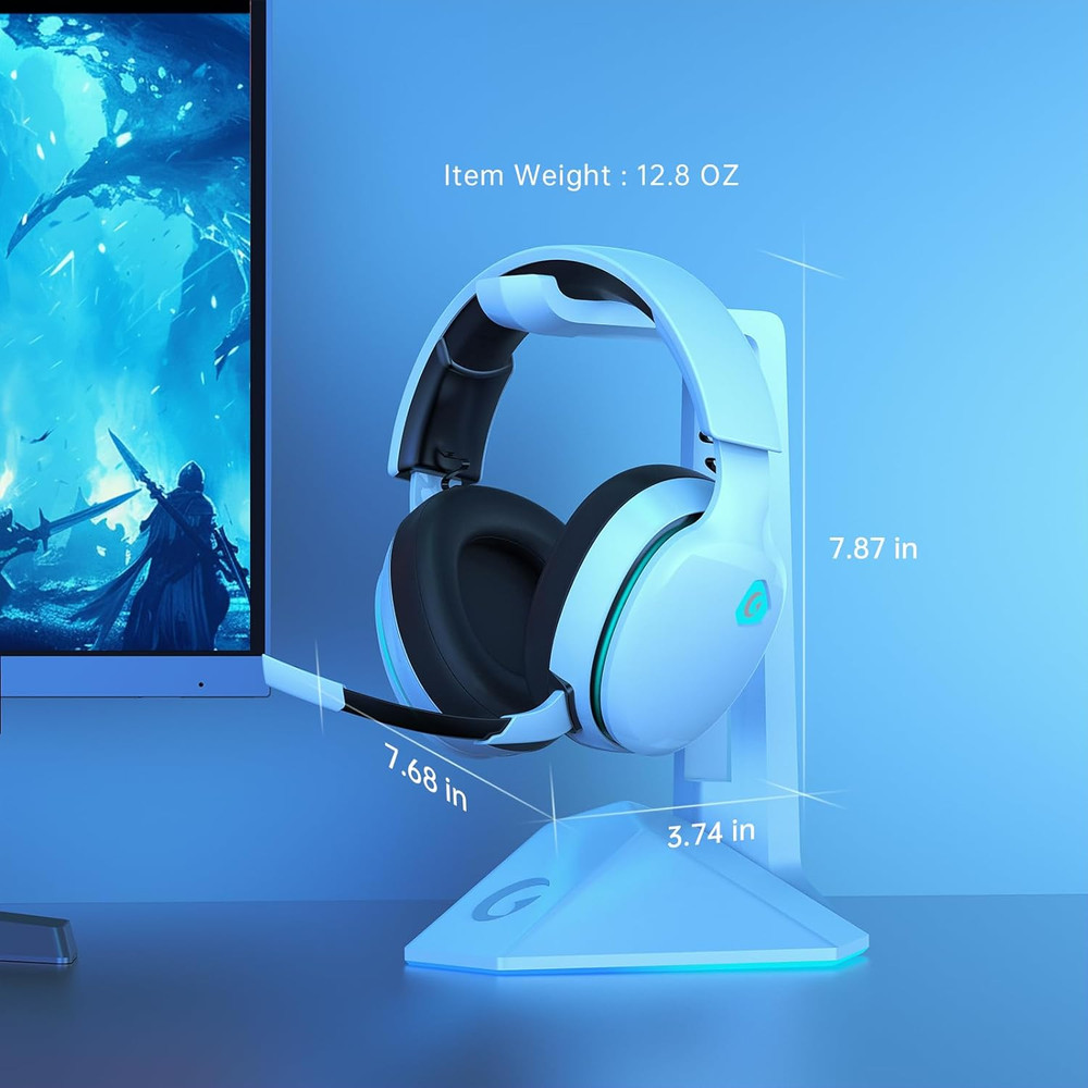 2.4Ghz Wireless Gaming Headset for PC, PS4, PS5, Mac, Nintendo Switch, Bluetooth
