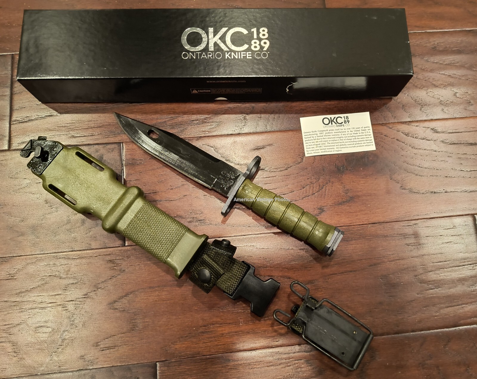 Vintage OKC M9 Wire Cutter Knife Sawback Bayont Ontario Knife Co NIB Made in USA