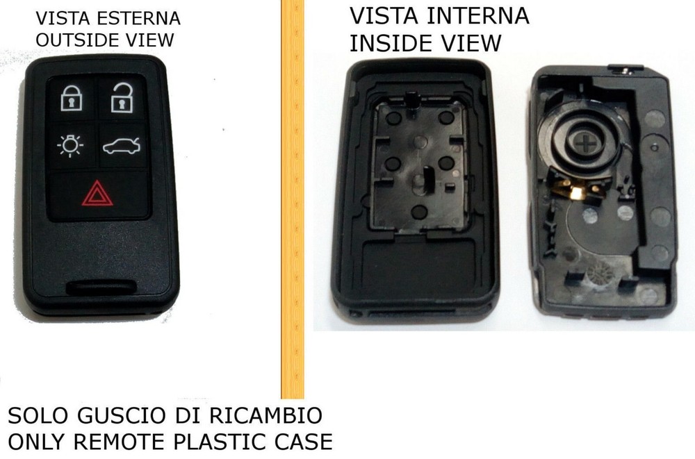 SHELL KEY COVER FOR VOLVO XC60 XC90 V60 REMOTE CONTROL without emergency blade