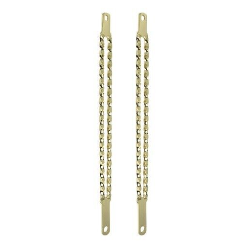 OG Lowrider Classic 20" Spring Fork Support Bars Double Square Twisted Gold