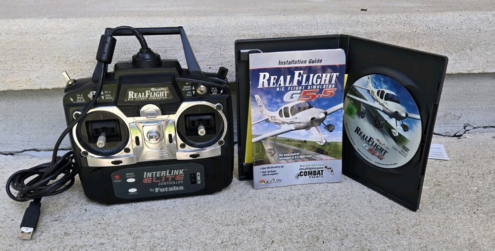 Futaba RealFlight R/C Flight Simulator Interlink Elite USB Controller +GAME G5.5