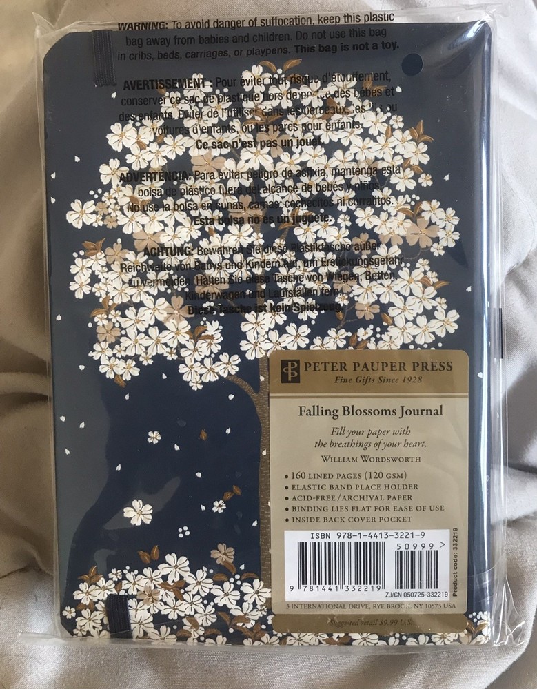 Falling Blossoms Journal Diary 160 Pages Peter Pauper Press
