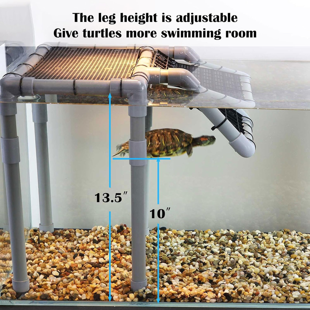 Large Standing Turtle Basking Platform, 10.8" Width Aquatic Resting Area, DIY Ra