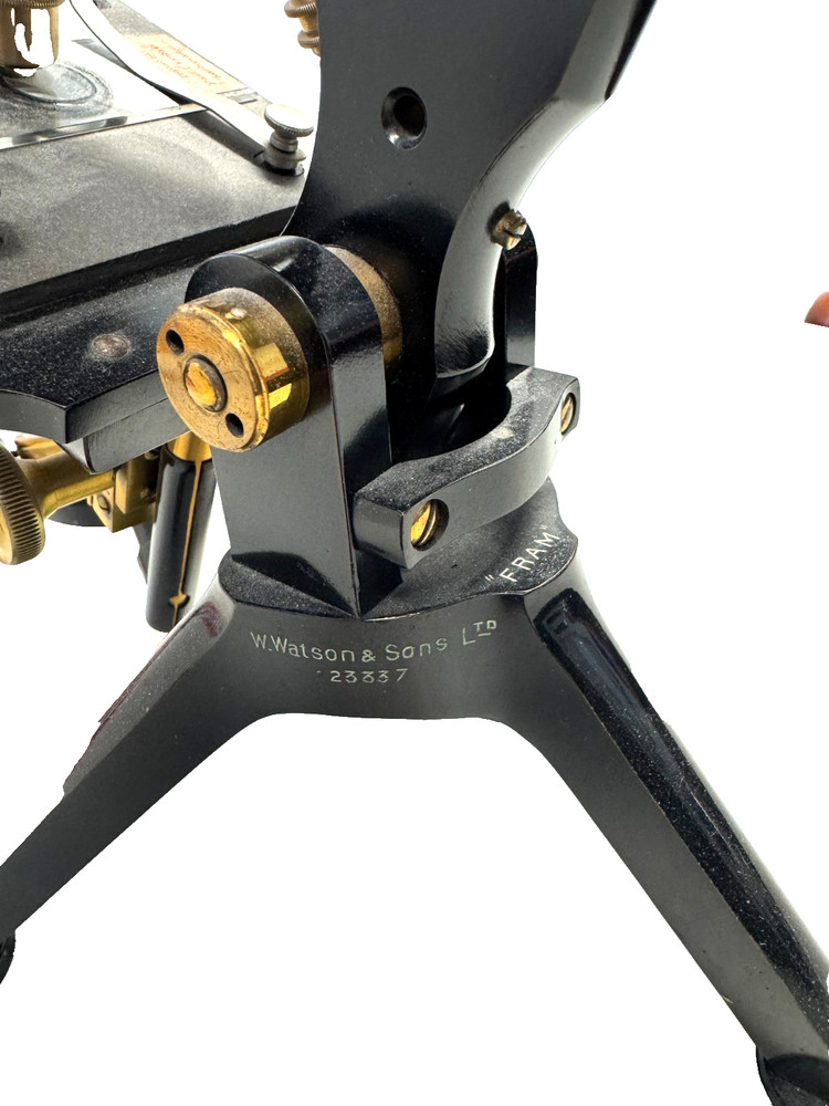 Antique Watson & Sons FRAM Tripod Microscope, #23337