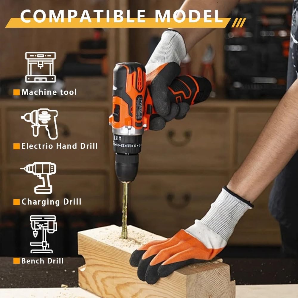 Masonry Drill Bit Set for Ceramic Tile, Concrete Drill Bit with Tungsten Carb...