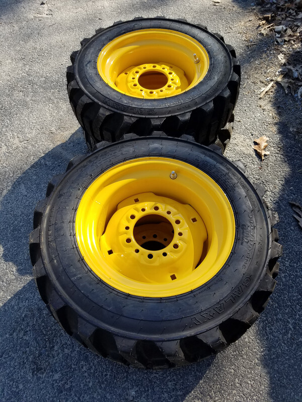1 or 4-HD 27X8.50-15 Galaxy XD2010 Skid Steer Tires/Rims for New Holland,etc
