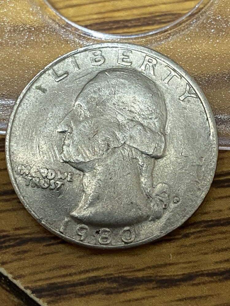 1980 quarter dollar P filled mint mark MULTI ERRORS