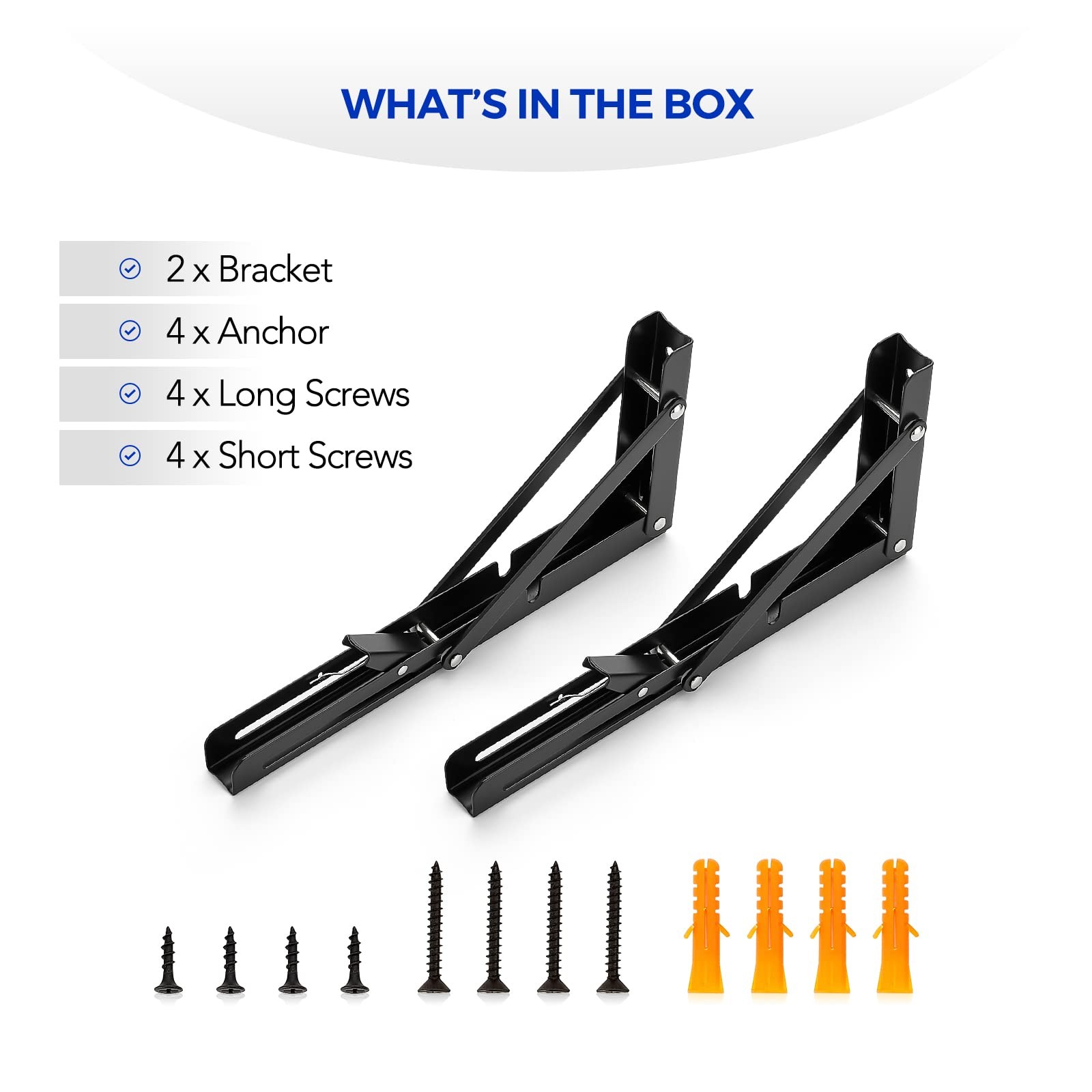 Wall Table Fold Down Hinge,10 Inch Self-Locking Folding Hinge,Save Space Drop