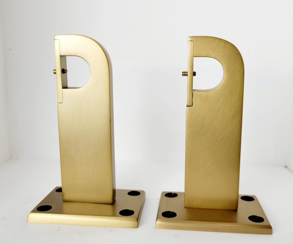 Restoration Hardware Bayonne Solid Brass End Brackets Small LBB Open Box