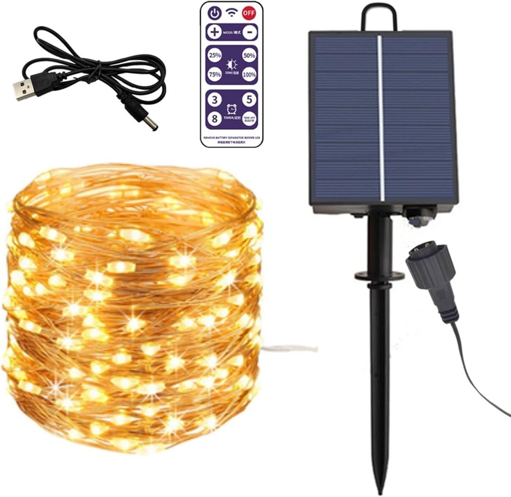 Solar Battery Box for LED String Lights, Outdoor String Lights Control Panel wit