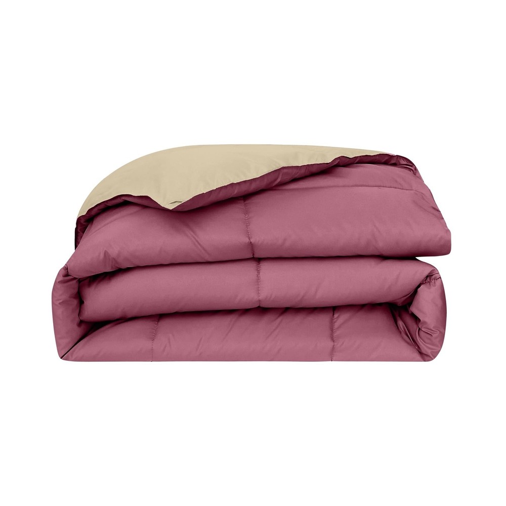 Modern Threads Down Alternative Reversible Comforter Red/Beige Twin