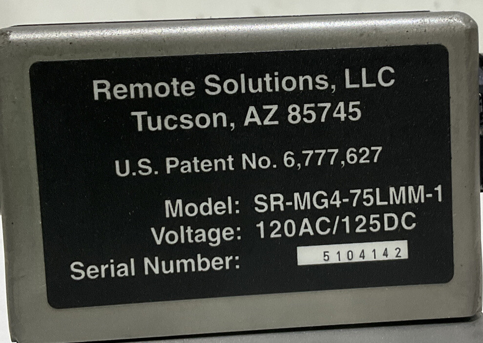 REMOTE SOLUTIONS SR-MG4-75LMM-A 120AC/125DC SAFE-T-TRACK ELEVATING RACKING 373