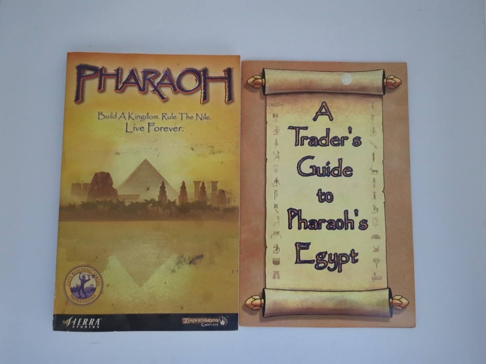 Pharaoh Official Strategy Guide (Sierra Studios) w/ A Traders Guide Map**NO GAME