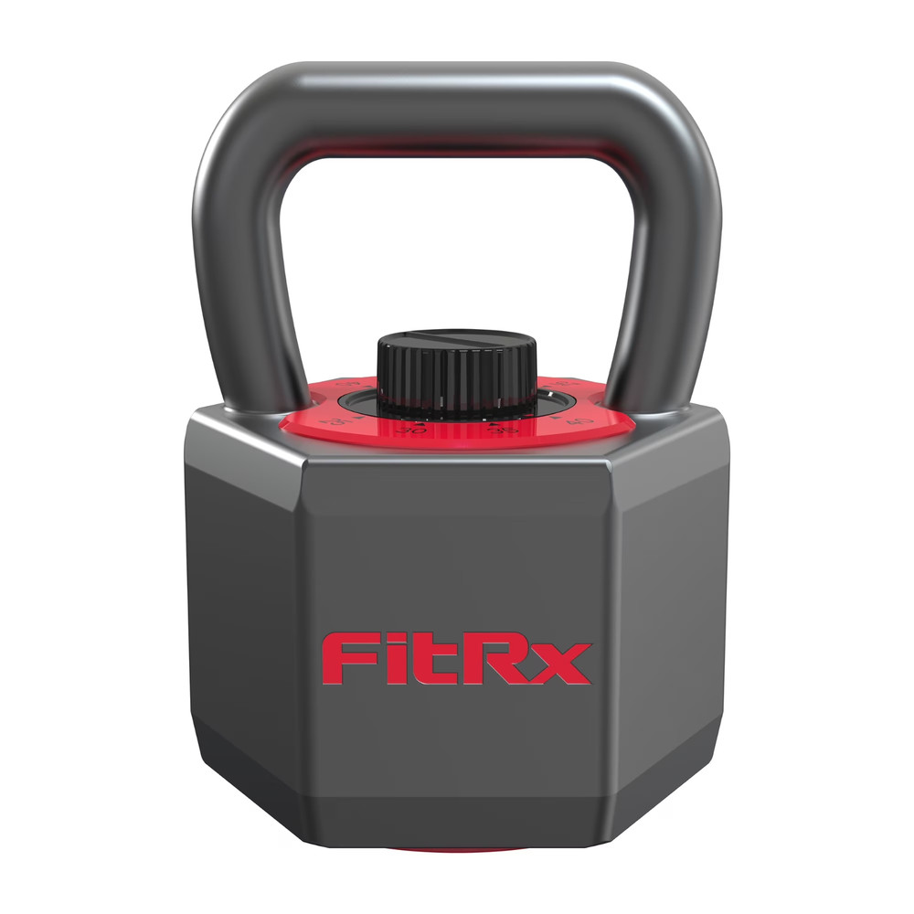 FitRx SmartStack Wide Handle Adjustable Kettlebell for Home Gym Workouts, 25-40