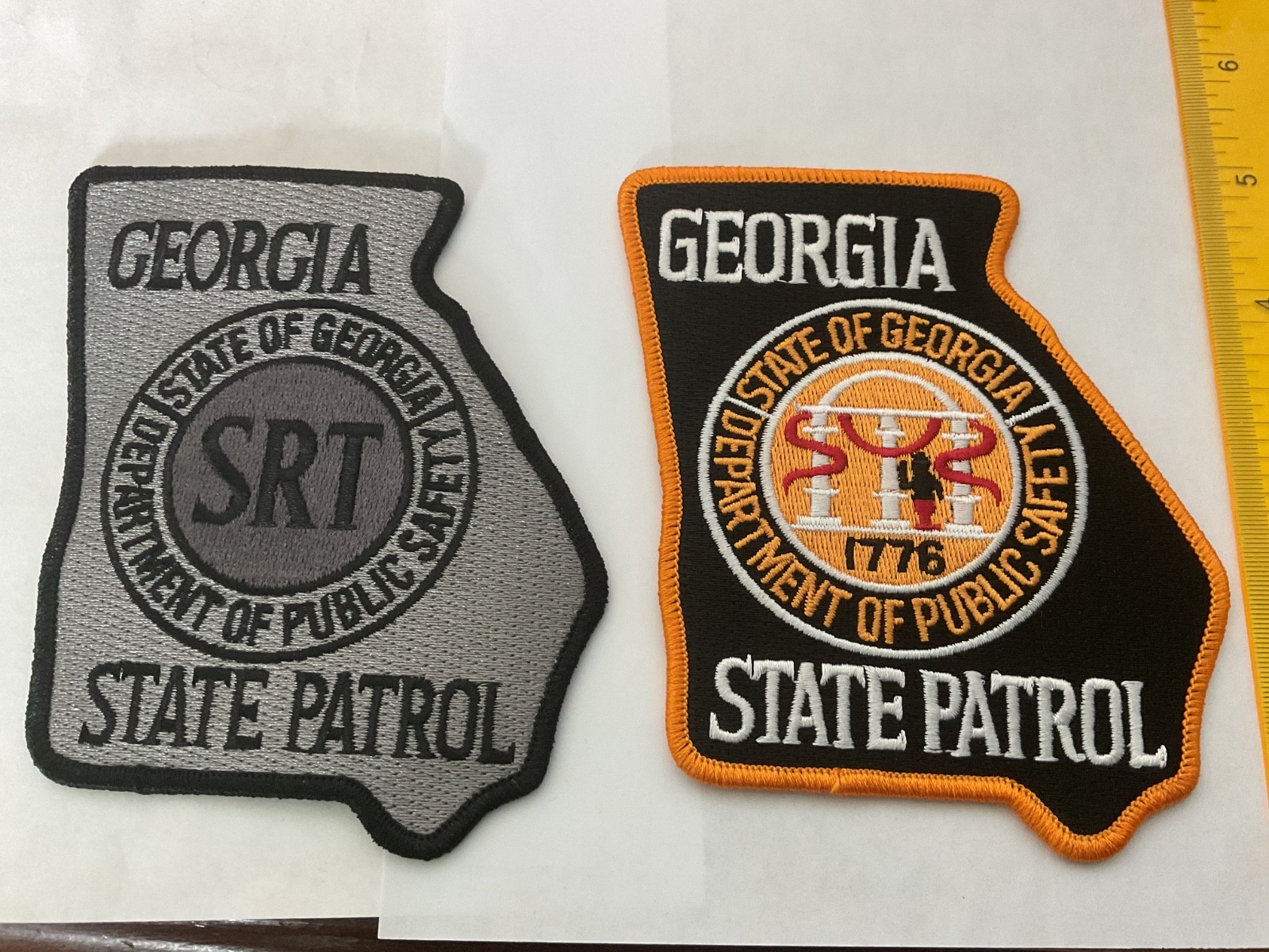 Georgia State Patrol  collectable patch Set SRT and Regular Style 2 Patches New