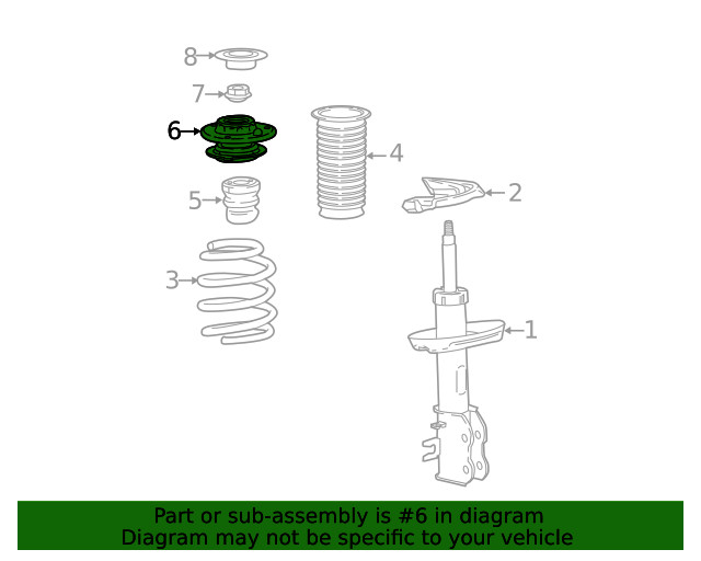 Genuine GM Front Strut Mount 42622150