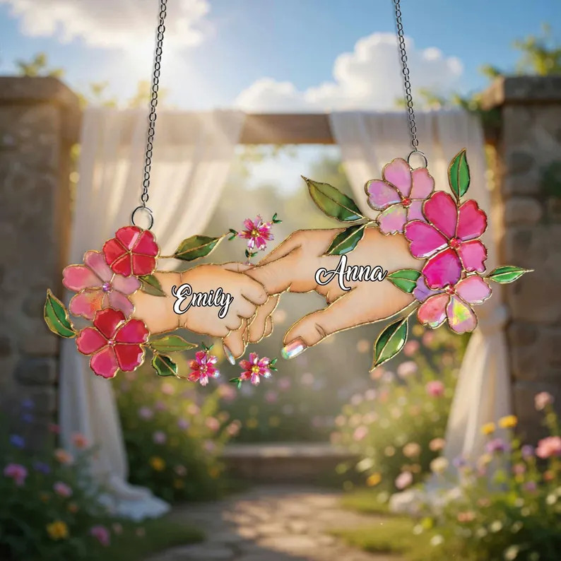 Personalized Mother Daughter Acrylic Suncatcher Gift