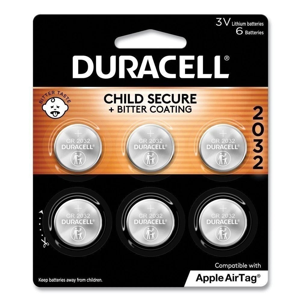 Duracell 2032 CR2032 DL2032 CR Lithium Button Cell Battery 6 Pack Exp. Jan 2034