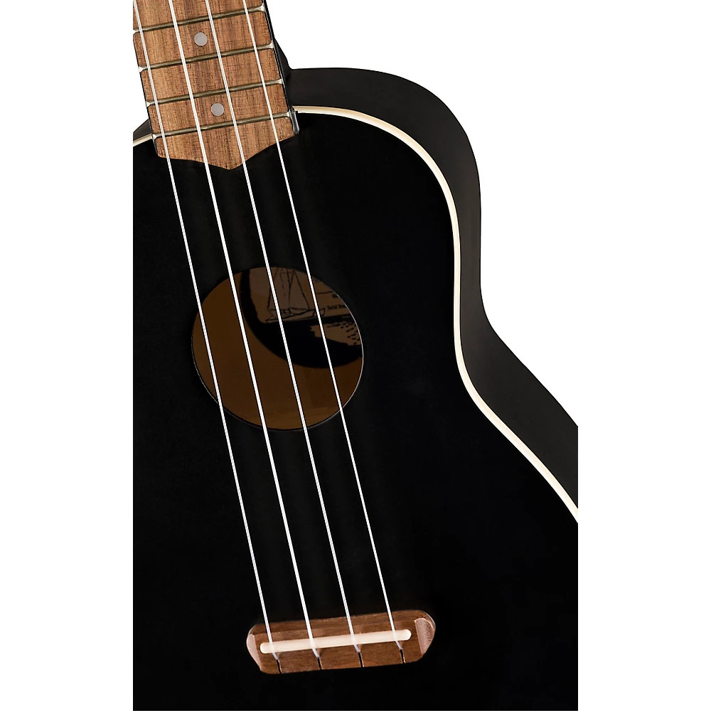 Fender Venice Soprano Ukulele Walnut Fingerboard Black