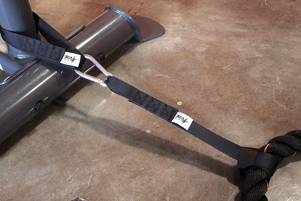 Premium Battle Rope Anchor Strap Kit, Polyester Webbing, Stops Rope Damage