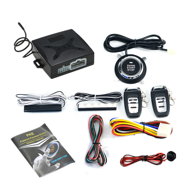 Car Keyless Entry Engine Start Alarm System Push Button Remote Starter Stop Auto