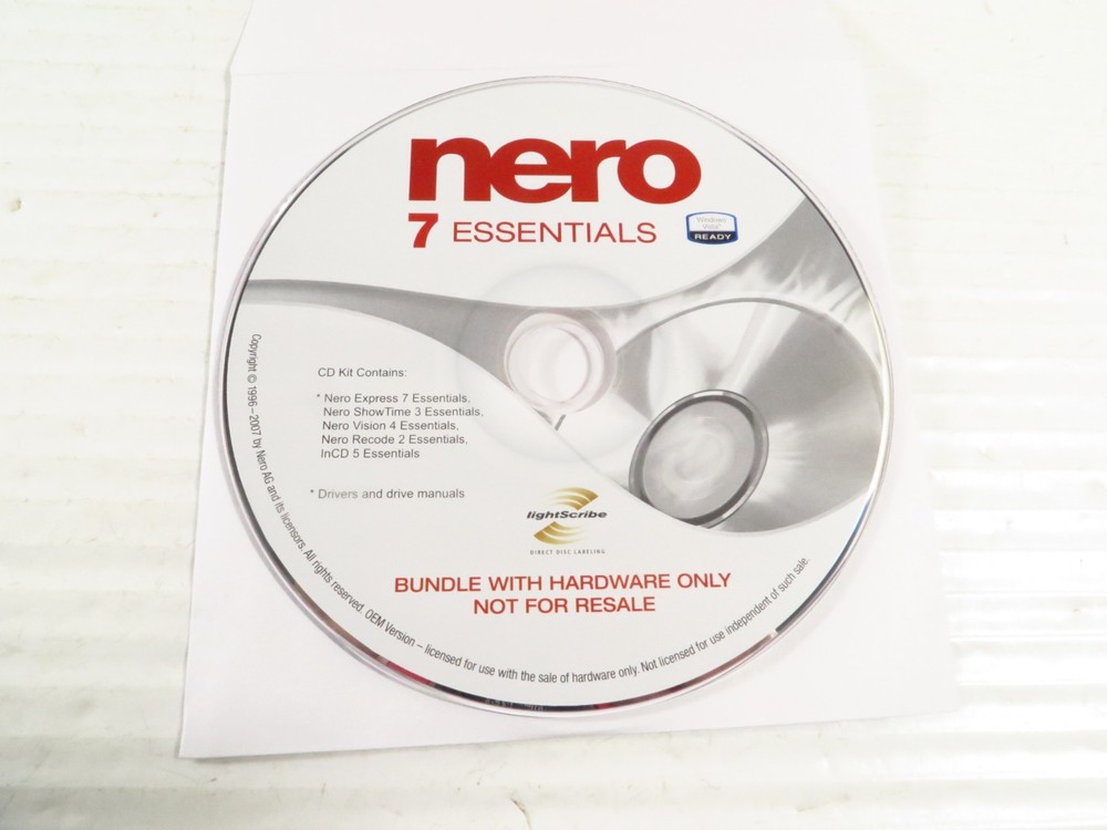 VINTAGE SOFTWARE | NERO 7 ESSENTIALS