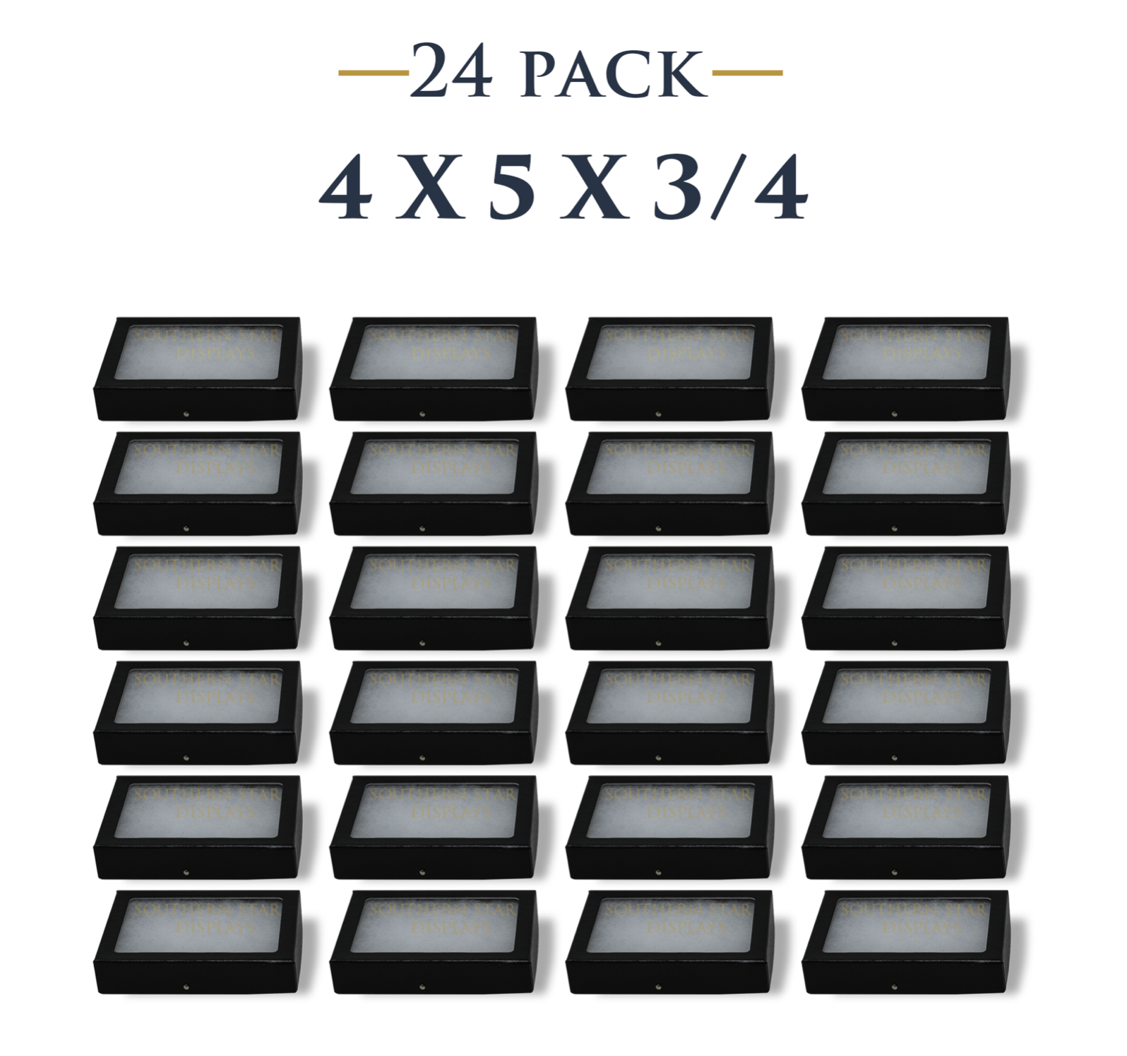 24 Pack of 4 x 5 x 3/4 Riker Display Cases Boxes for Collectibles Arrowheads