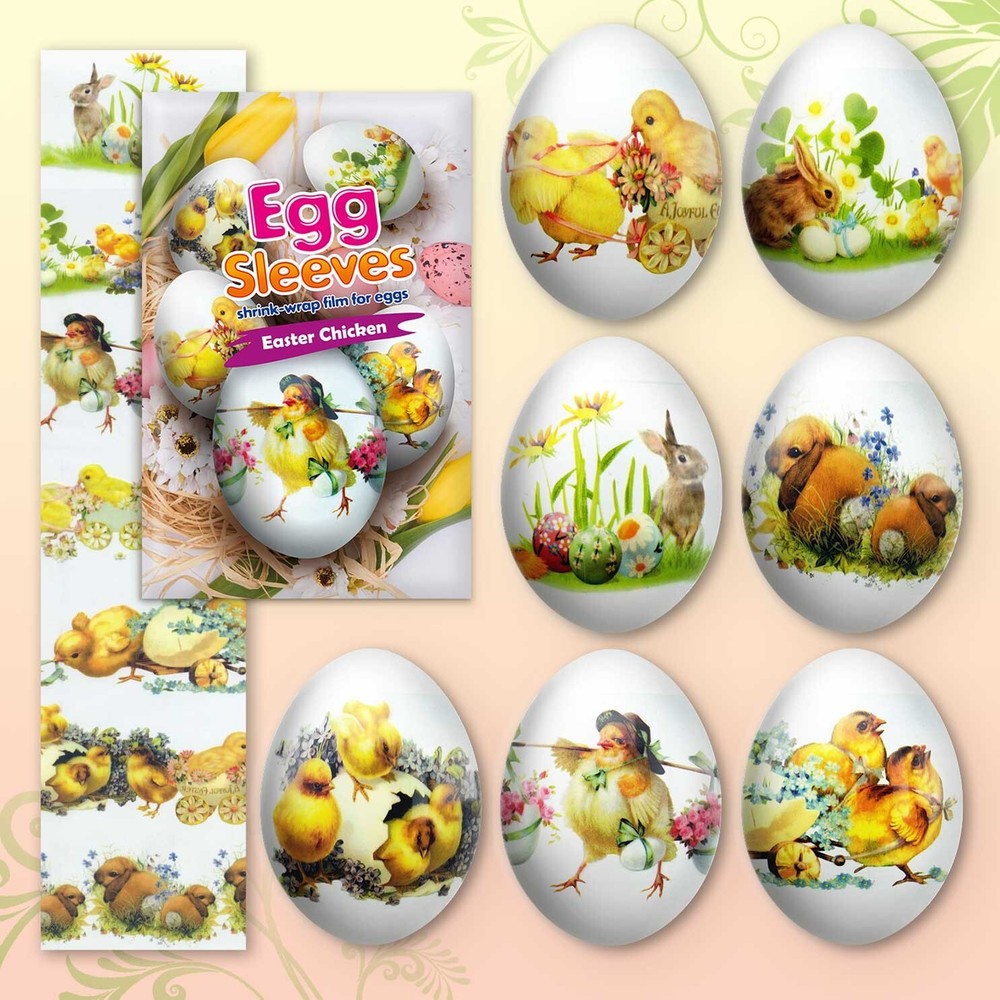 Easter Egg Sleeves  for Kids  Shrink EGG Wraps Easter Decoration Egg