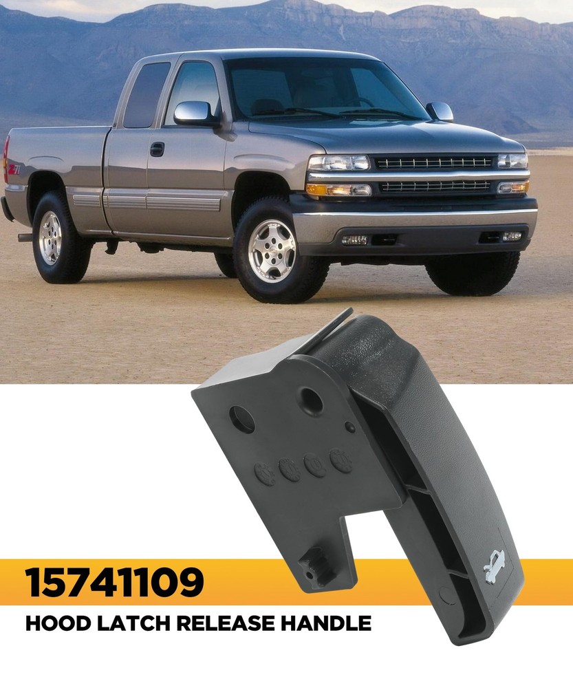 VARGTR Hood Release Handle,Hood Latch Pull Black with Brushed Finish
