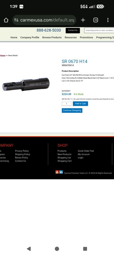 Thread Mill, Carmex Precision Tools