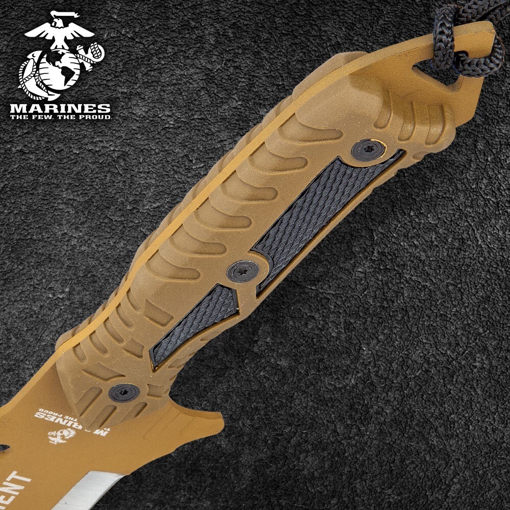 USMC Desert OPS Sawback Machete | Officially Licensed | Olive Drab | 24" Overall