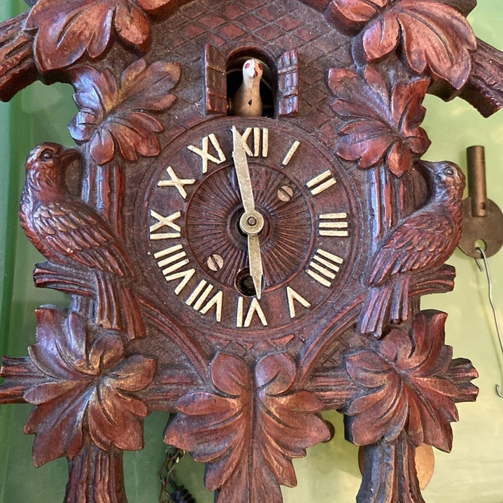 Rustic Brown Cuckoo Clock by Lux Co