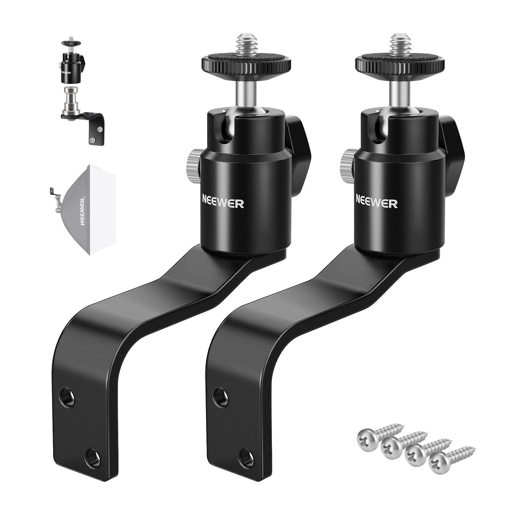 NEEWER 2 Pack E Type Wall Ceiling Mount, Ring Light Wall Mount Bracket