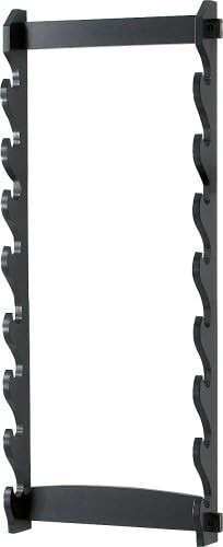 8-Tier Wall Mount Sword Stand Black