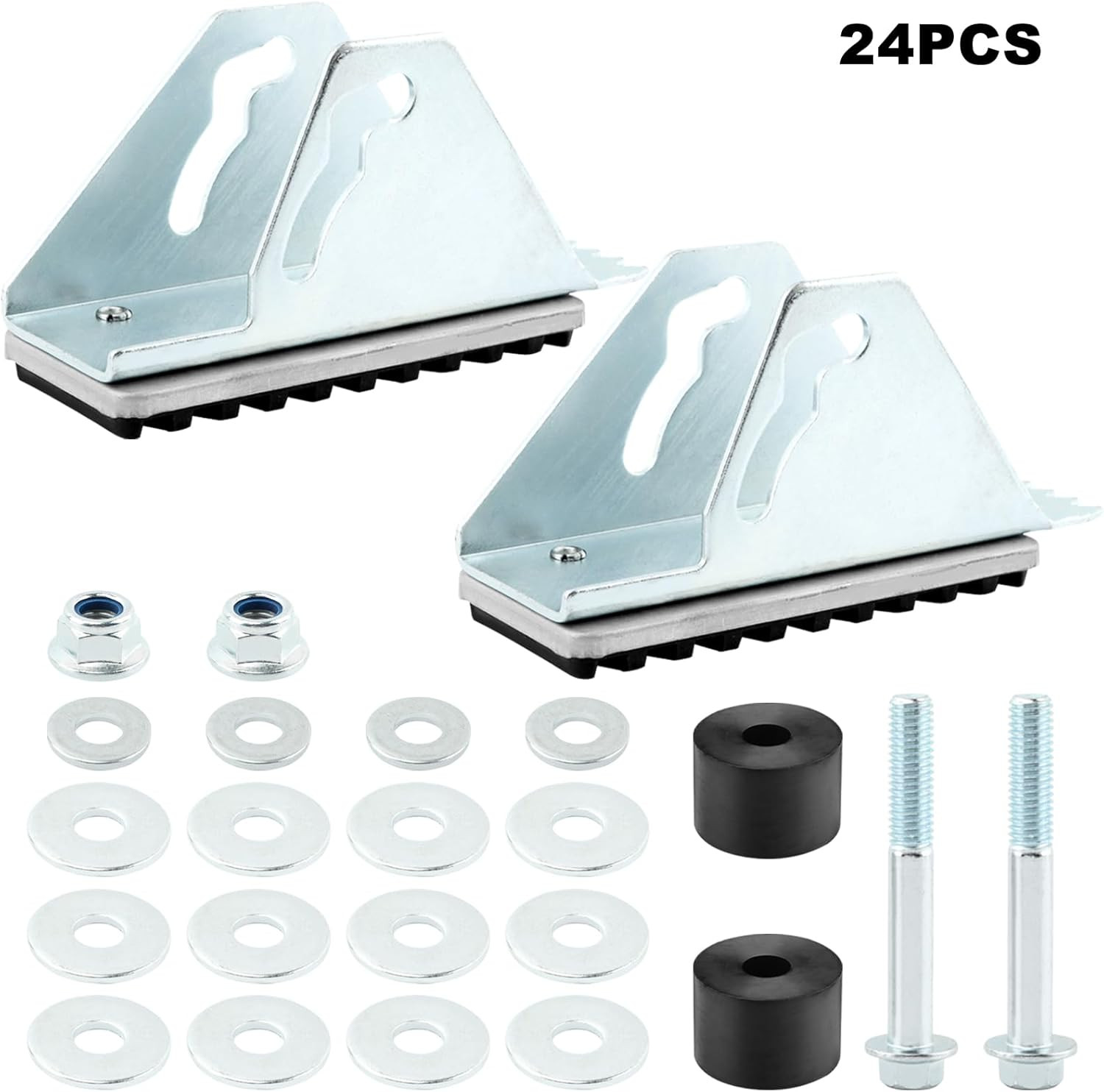 2 Pack Aluminum Anti-Skid Shoe Feet for Extension Ladders Replacement Parts Rubb