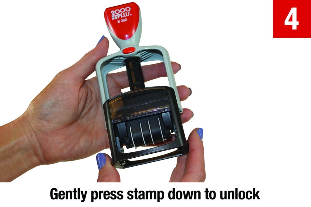 Self-Inking Two-Color Date Stamp 1.5 Inch - Durable Office Supply Tool