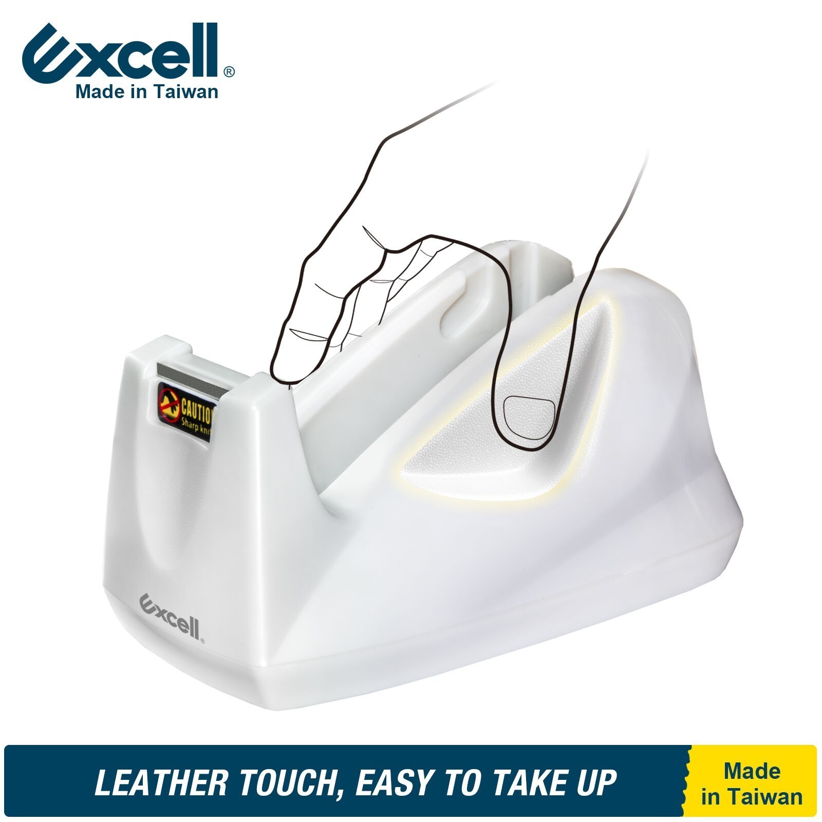 Excell Premium Dual-Core Desk Tape Dispenser Weighted Base 1" & 3" Core No Tape