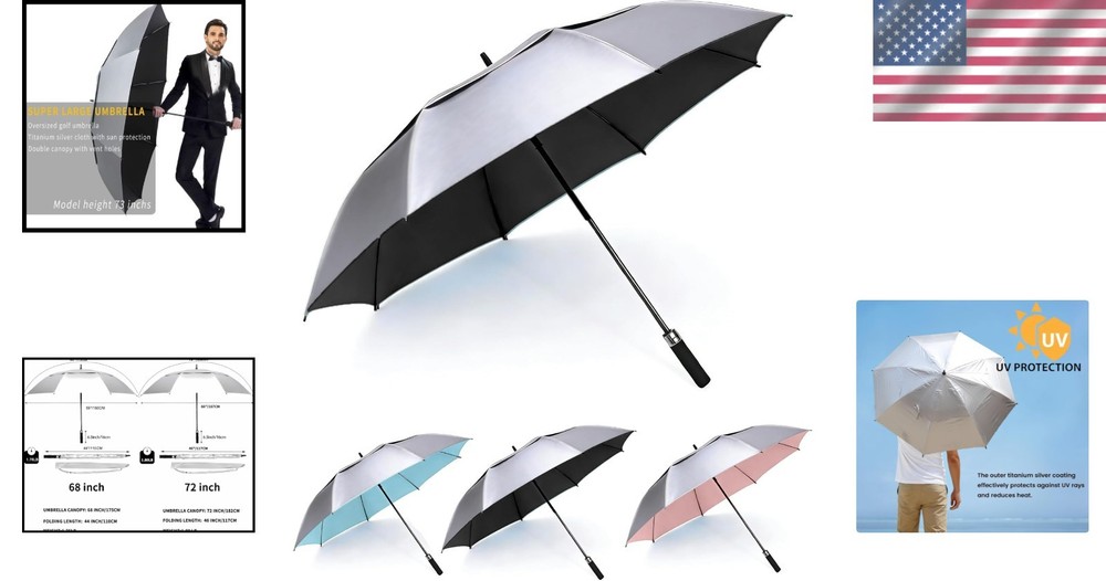 Extra Large Golf Umbrella - 68" Automatic Open