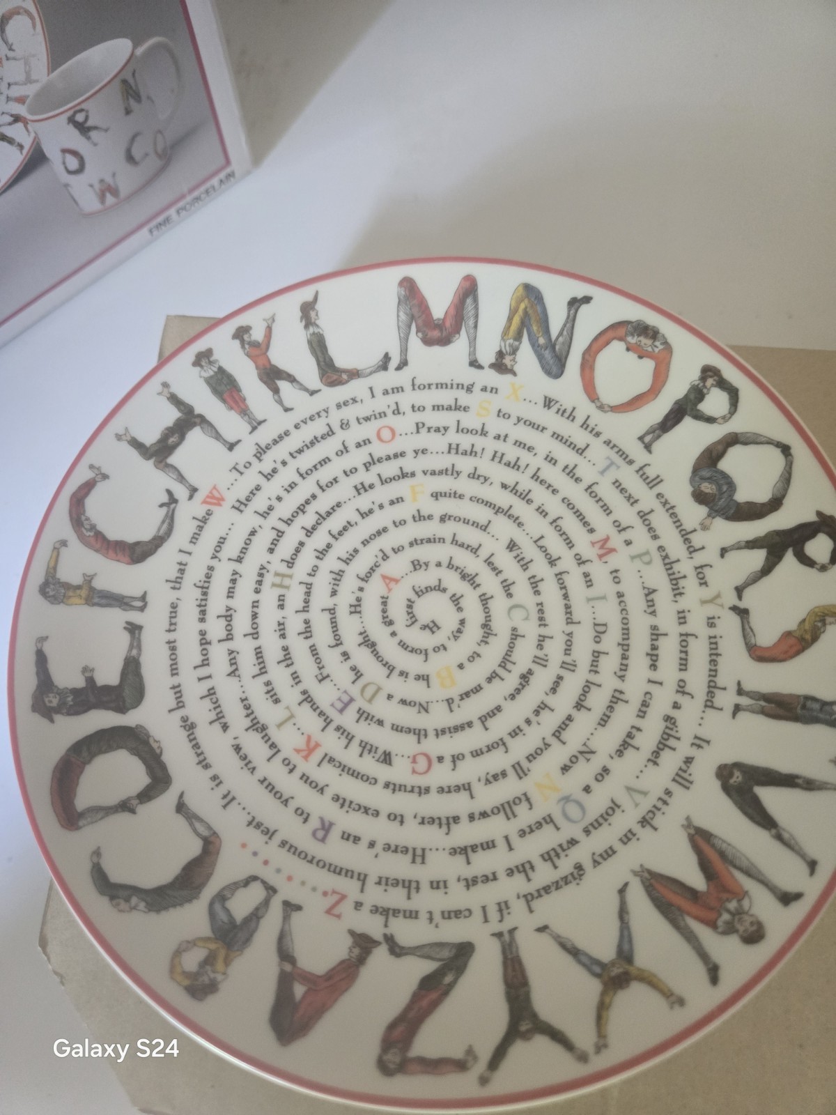 Vintage Williamsburg Porcelain Hotch Potch Alphabet Kids Dinner Set